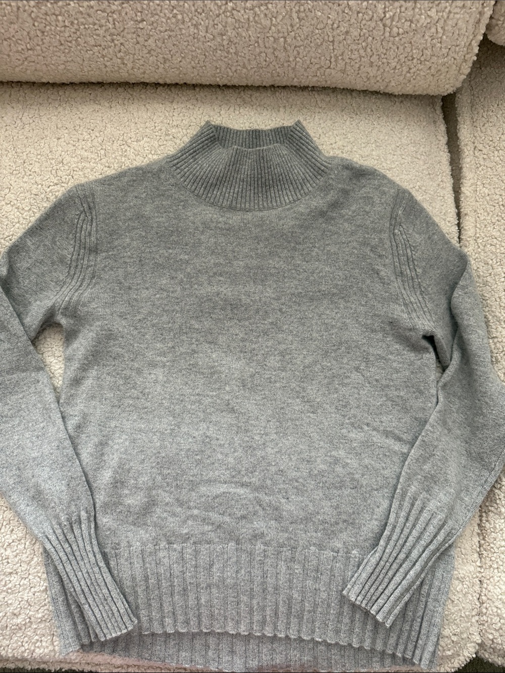J crew Cashmere Classic Gray Mock Neck Women's Sweater Size XS